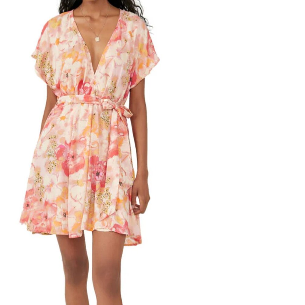 ❤️ Super Cute! Excellent condition, Free People floral dress, lined, medium - Picture 1 of 12